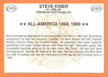 1990 Tennessee Volunteers Centennial #195 Steve Kiner Back