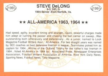 1990 Tennessee Volunteers Centennial #199 Steve DeLong Back
