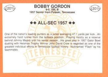 1990 Tennessee Volunteers Centennial #201 Bobby Gordon Back