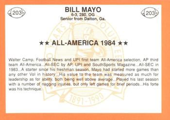 1990 Tennessee Volunteers Centennial #203 Bill Mayo Back
