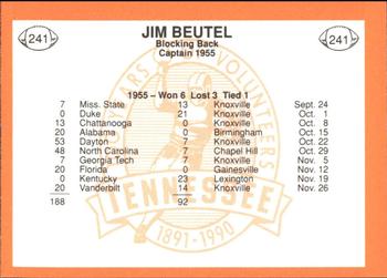 1990 Tennessee Volunteers Centennial #241 Jim Beutel Back