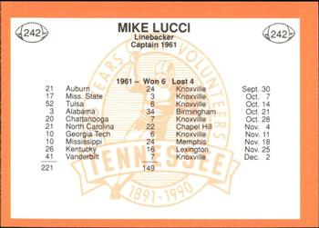 1990 Tennessee Volunteers Centennial #242 Mike Lucci Back