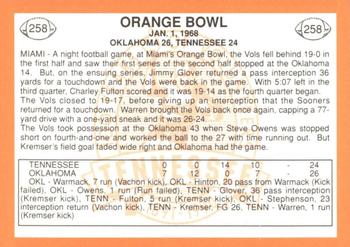 1990 Tennessee Volunteers Centennial #258 1968 Orange Bowl Back