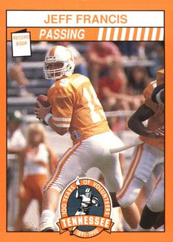 1990 Tennessee Volunteers Centennial #279 Jeff Francis Front