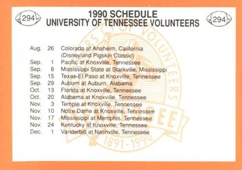 1990 Tennessee Volunteers Centennial #294 It's Football Time in Tennessee Back