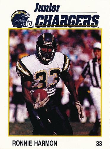 1991 Von's San Diego Chargers #4 Ronnie Harmon Front