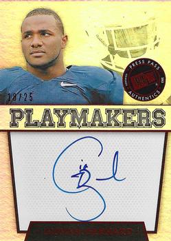 2013 Press Pass - Playmakers Autographs Red #PP-GB Giovani Bernard Front