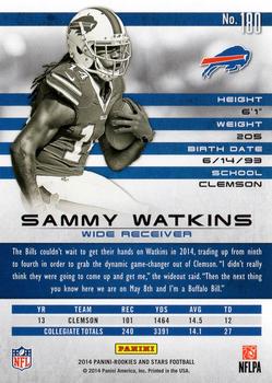 2014 Panini Rookies & Stars #180 Sammy Watkins Back