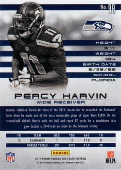 2014 Panini Rookies & Stars #98 Percy Harvin Back