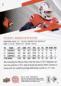 2014 SP Authentic #5 Teddy Bridgewater Back