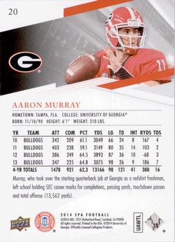 2014 SP Authentic #20 Aaron Murray Back