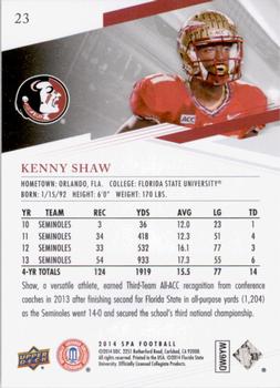 2014 SP Authentic #23 Kenny Shaw Back