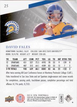 2014 SP Authentic #25 David Fales Back
