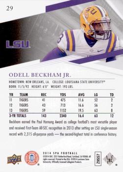2014 SP Authentic #29 Odell Beckham Jr. Back