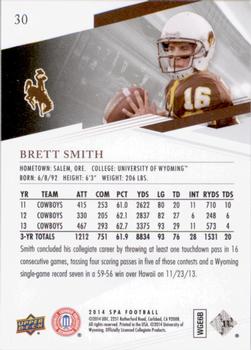 2014 SP Authentic #30 Brett Smith Back