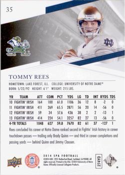 2014 SP Authentic #35 Tommy Rees Back
