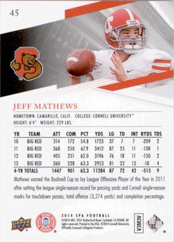 2014 SP Authentic #45 Jeff Mathews Back