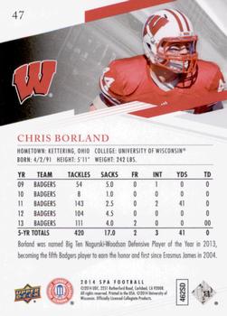 2014 SP Authentic #47 Chris Borland Back