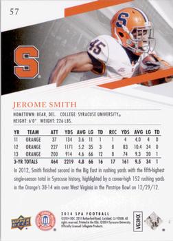 2014 SP Authentic #57 Jerome Smith Back