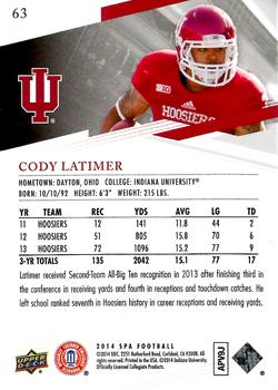 2014 SP Authentic #63 Cody Latimer Back