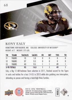 2014 SP Authentic #68 Kony Ealy Back