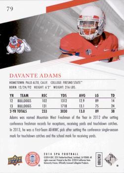 2014 SP Authentic #79 Davante Adams Back