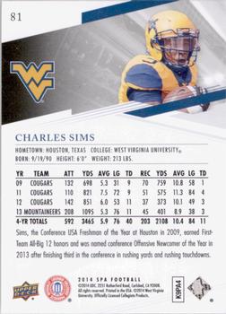 2014 SP Authentic #81 Charles Sims Back