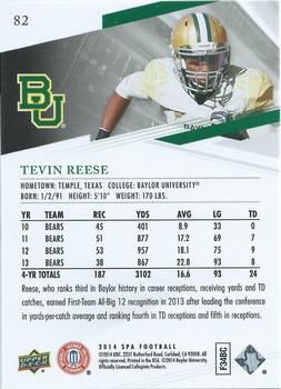 2014 SP Authentic #82 Tevin Reese Back