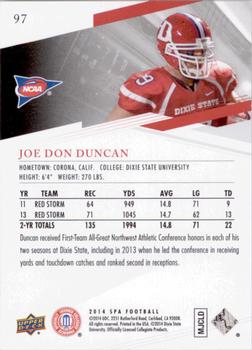 2014 SP Authentic #97 Joe Don Duncan Back