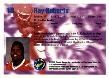 1992 Classic Blister #10 Ray Roberts Back