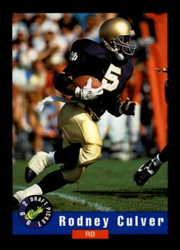1992 Classic Blister #47 Rodney Culver Front