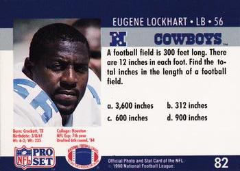 1990 Pro Set FACT Cincinnati #82 Eugene Lockhart Back