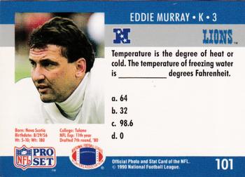 1990 Pro Set FACT Cincinnati #101 Eddie Murray Back