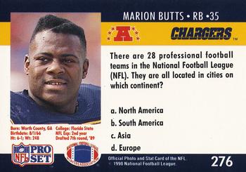 1990 Pro Set FACT Cincinnati #276 Marion Butts Back