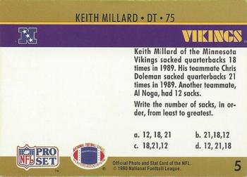 1990 Pro Set FACT Cincinnati #5 Keith Millard Back