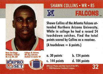 1990 Pro Set FACT Cincinnati #32 Shawn Collins Back
