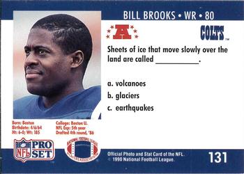 1990 Pro Set FACT Cincinnati #131 Bill Brooks Back