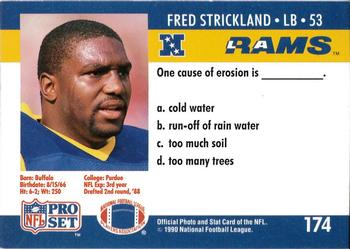 1990 Pro Set FACT Cincinnati #174 Fred Strickland Back