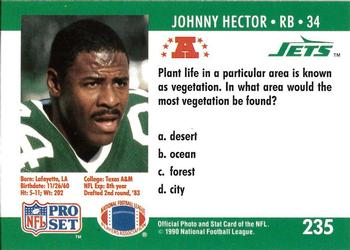 1990 Pro Set FACT Cincinnati #235 Johnny Hector Back
