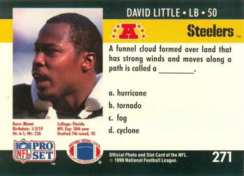 1990 Pro Set FACT Cincinnati #271 David Little Back