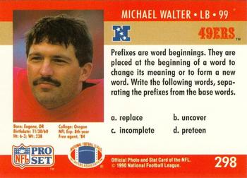 1990 Pro Set FACT Cincinnati #298 Michael Walter Back