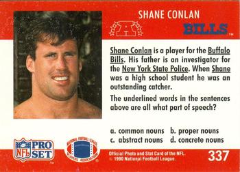 1990 Pro Set FACT Cincinnati #337 Shane Conlan Back