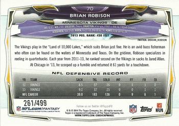 2014 Topps - Pink #70 Brian Robison Back