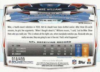 2014 Topps - Pink #261 Mike Williams Back