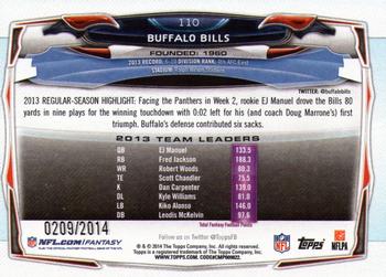 2014 Topps - Gold #110 Buffalo Bills Back