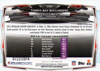 2014 Topps - Gold #226 Tampa Bay Buccaneers Back