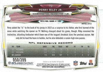 2014 Topps - Camo #72 Perry Riley Back