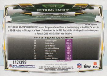 2014 Topps - Camo #221 Green Bay Packers Back
