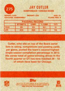 2014 Topps - 1963 Mini #275 Jay Cutler Back