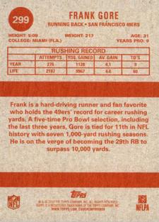 2014 Topps - 1963 Mini #299 Frank Gore Back